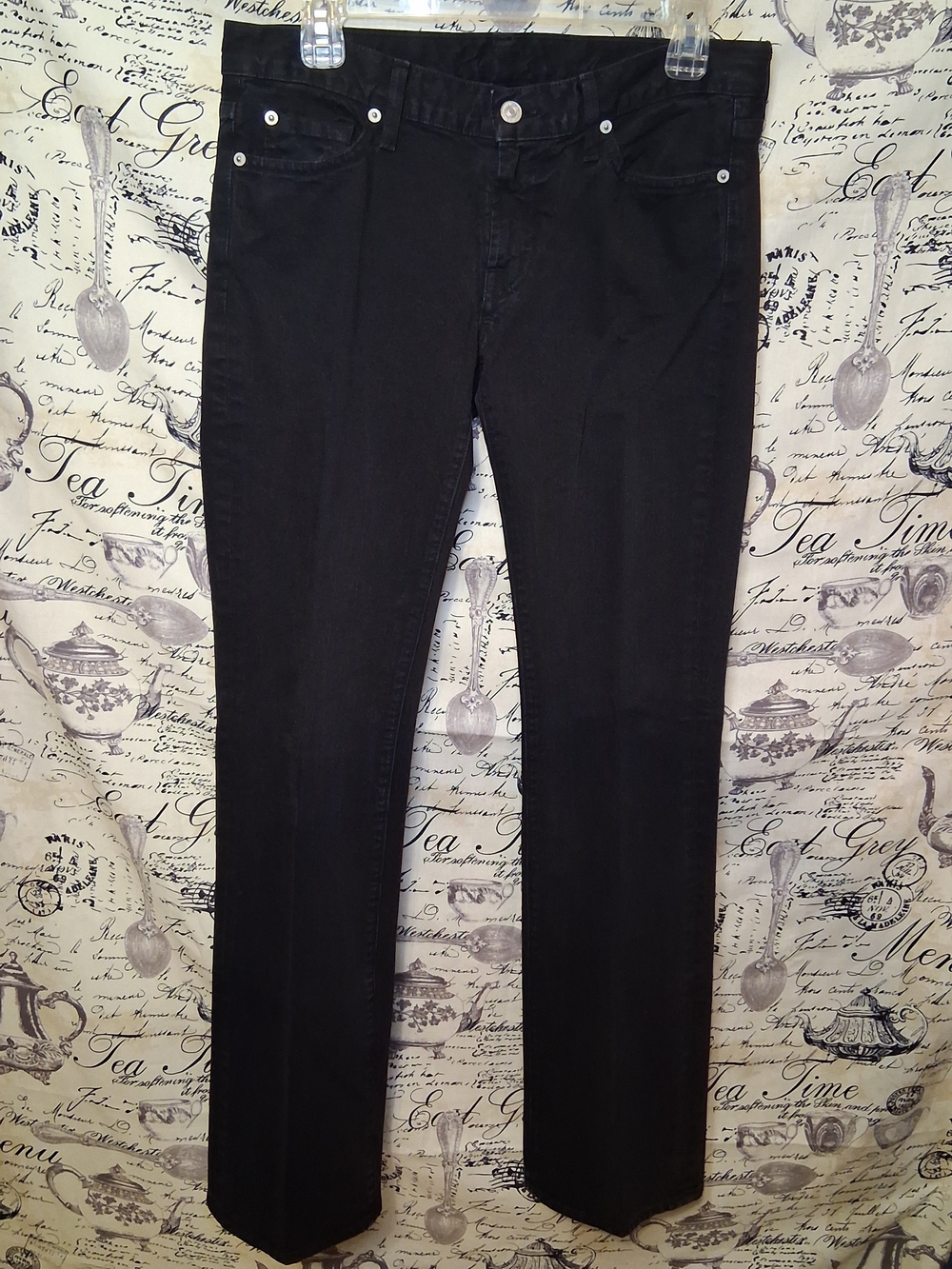 7 For All Mankind Black Bootcut Jeans